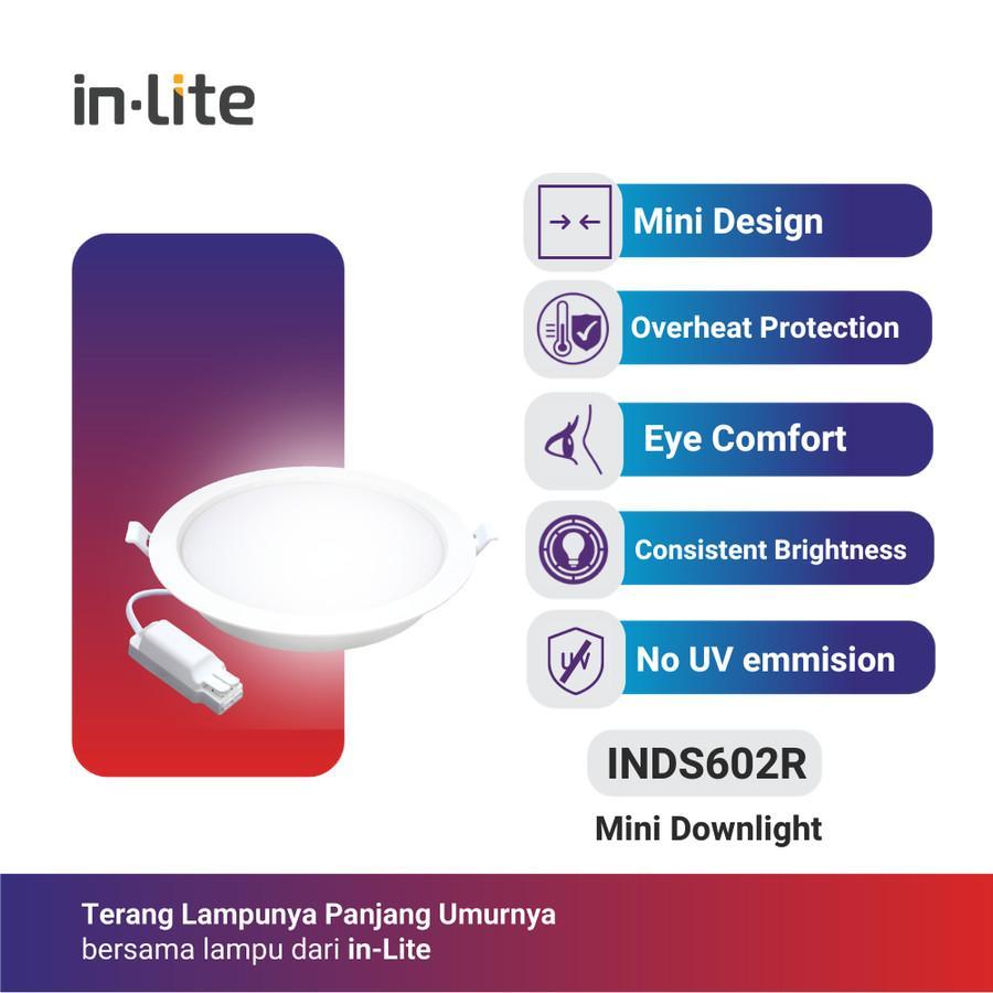 Jual Downlight INBOW Bulat 16W Inlite INDS602R Round 16 Watt In-Lite ...