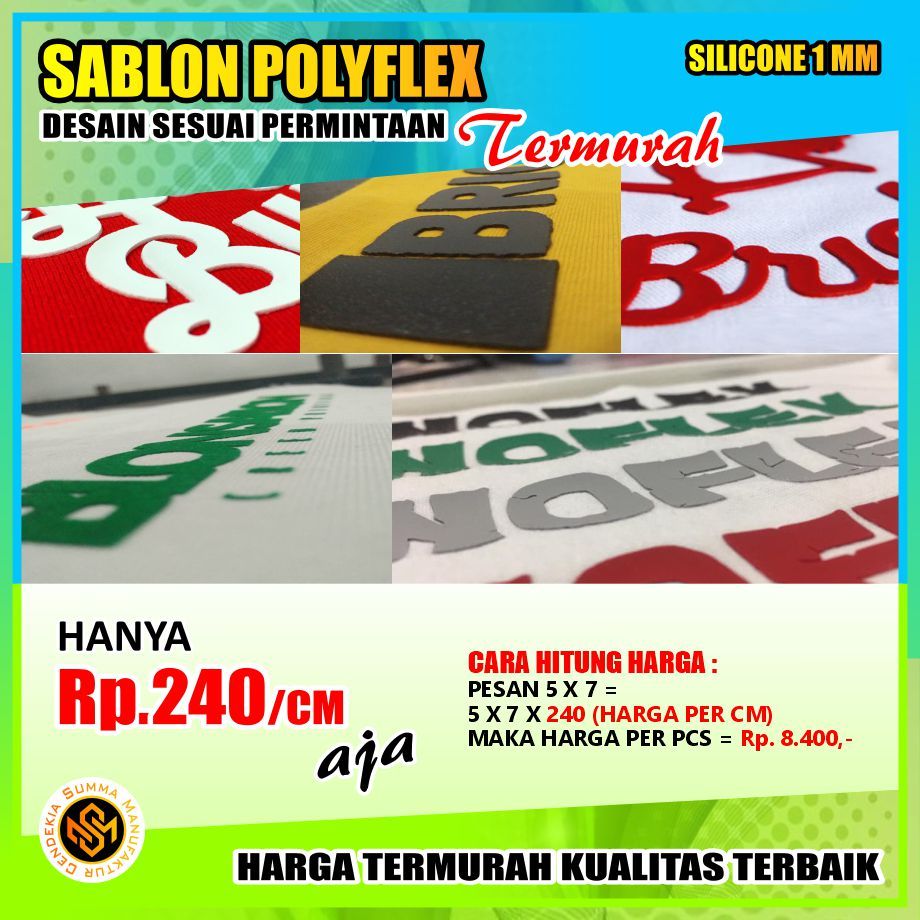 Jual Polyflex Silicone 1 MM Karet Timbul Cutting Sablon Digital HD High ...