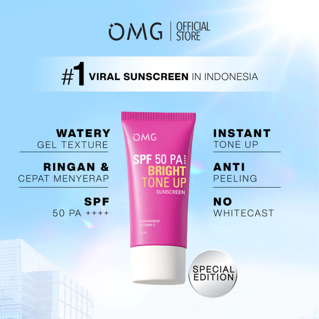 Jual OMG Oh My Glow Bright Tone Up UV Barrier Sunscreen SPF 50 PA++ 25 ...