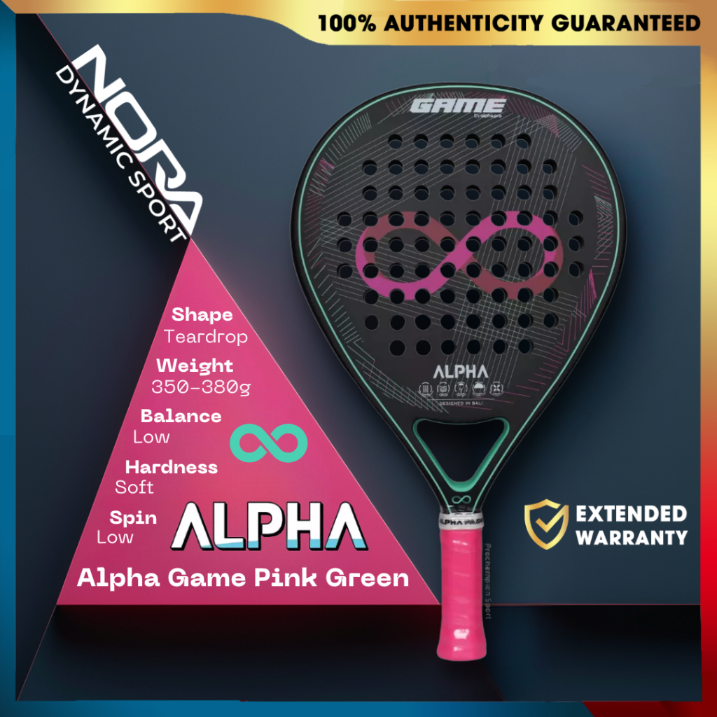 Jual Alpha Game Pink Green Raket Padel Nora Dynamic Sport | Shopee ...