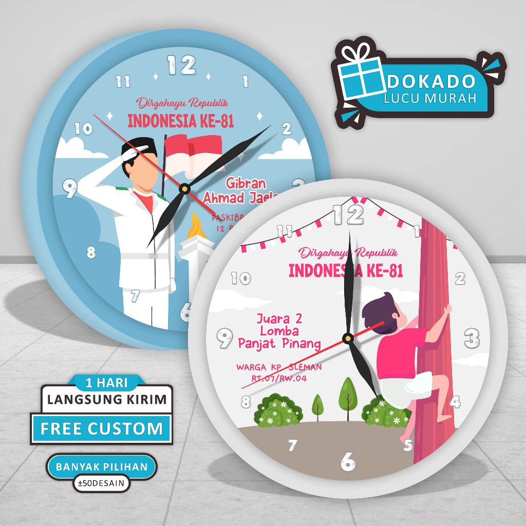 Jual DOKADO Murah Lucu - Jam Meja Lucu Custom Nama Juara Lomba ...
