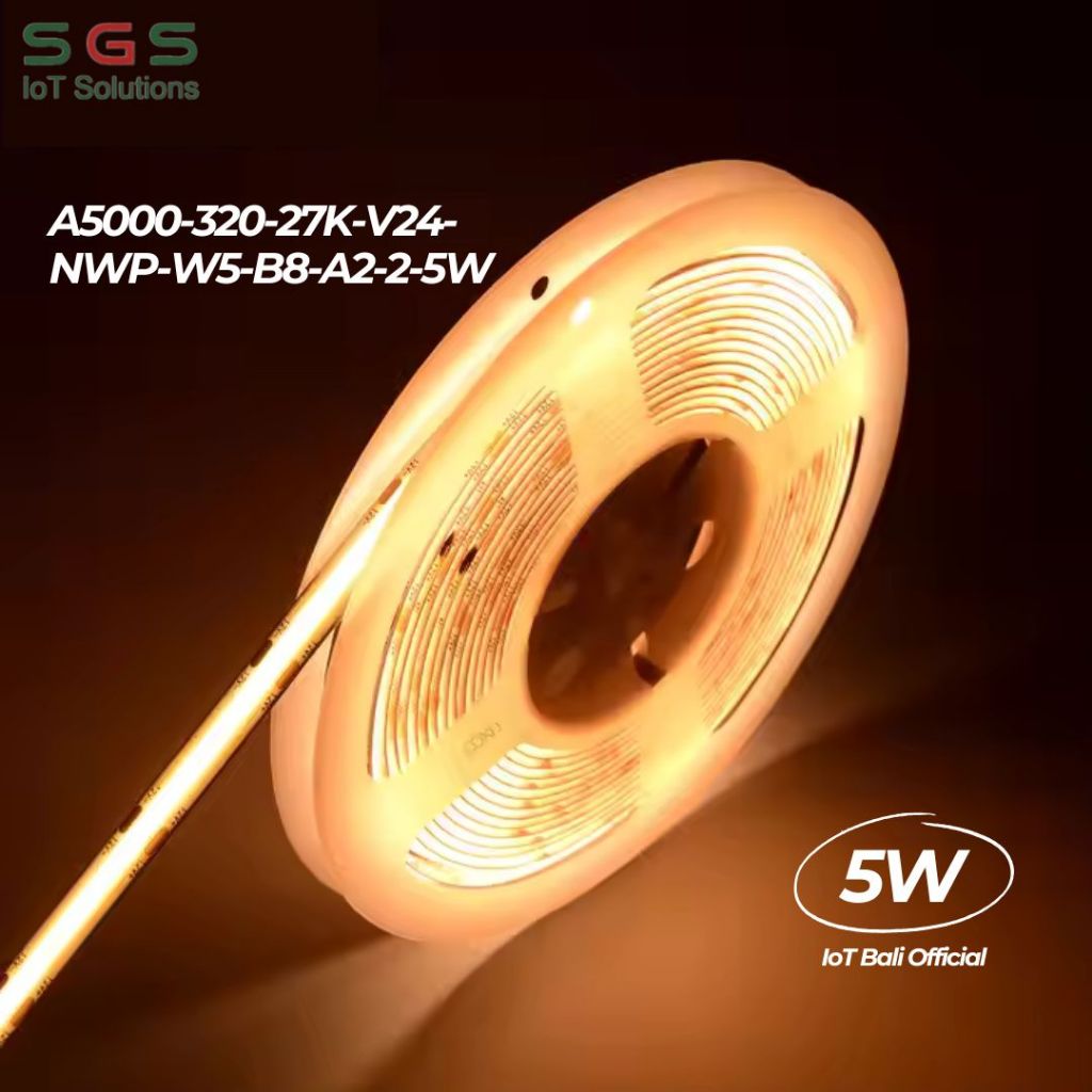 Jual IoT Bali SGS LED Strip COB 24V 2700K-5W-5Meter*8mm | Shopee Indonesia