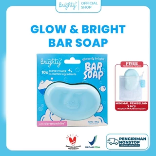 Brighty Glow & Bright Bar Soap sabun pencerah sabun whieting whitening soap sabun badan sabun muka dan sabun tangan sabun serbaguna sabun pencerah badan instan whitening Sabun viral terbaik ampuh BPOM