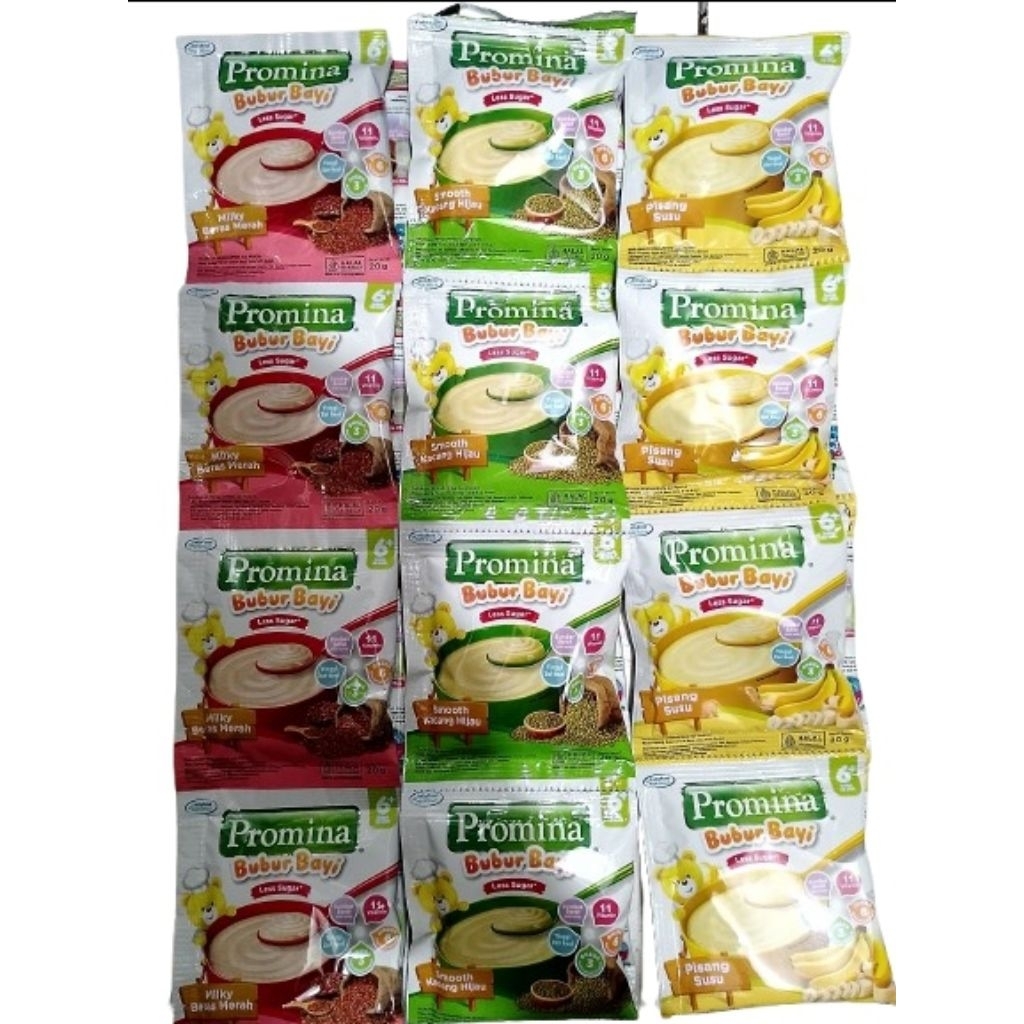 Jual x 3 Renceng Promina Bubur Bayi All Varian 1 Renceng isi 8 sachet ...