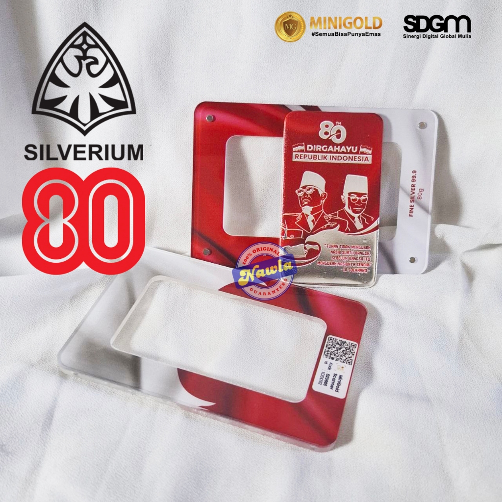 Jual Silverium 80 gr Logam Mulia Perak 999 Edisi HUT Republik Indonesia ...