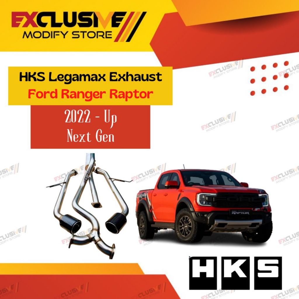Jual FORD RANGER NEXT GEN (2022 - UP) HKS EXHAUST MUFFLER DUAL CARBON ...