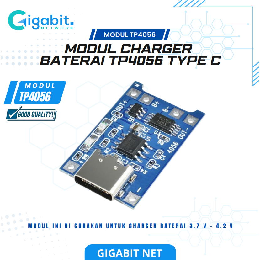 Jual Modul Charger TP4056 USB Type C Battery Lithium Ion 3.7V Charger ...
