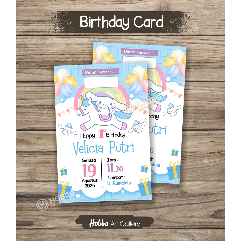 Jual New Arrival - 7x10 cm - Undangan Ultah Mini Anak - Birthday Card ...