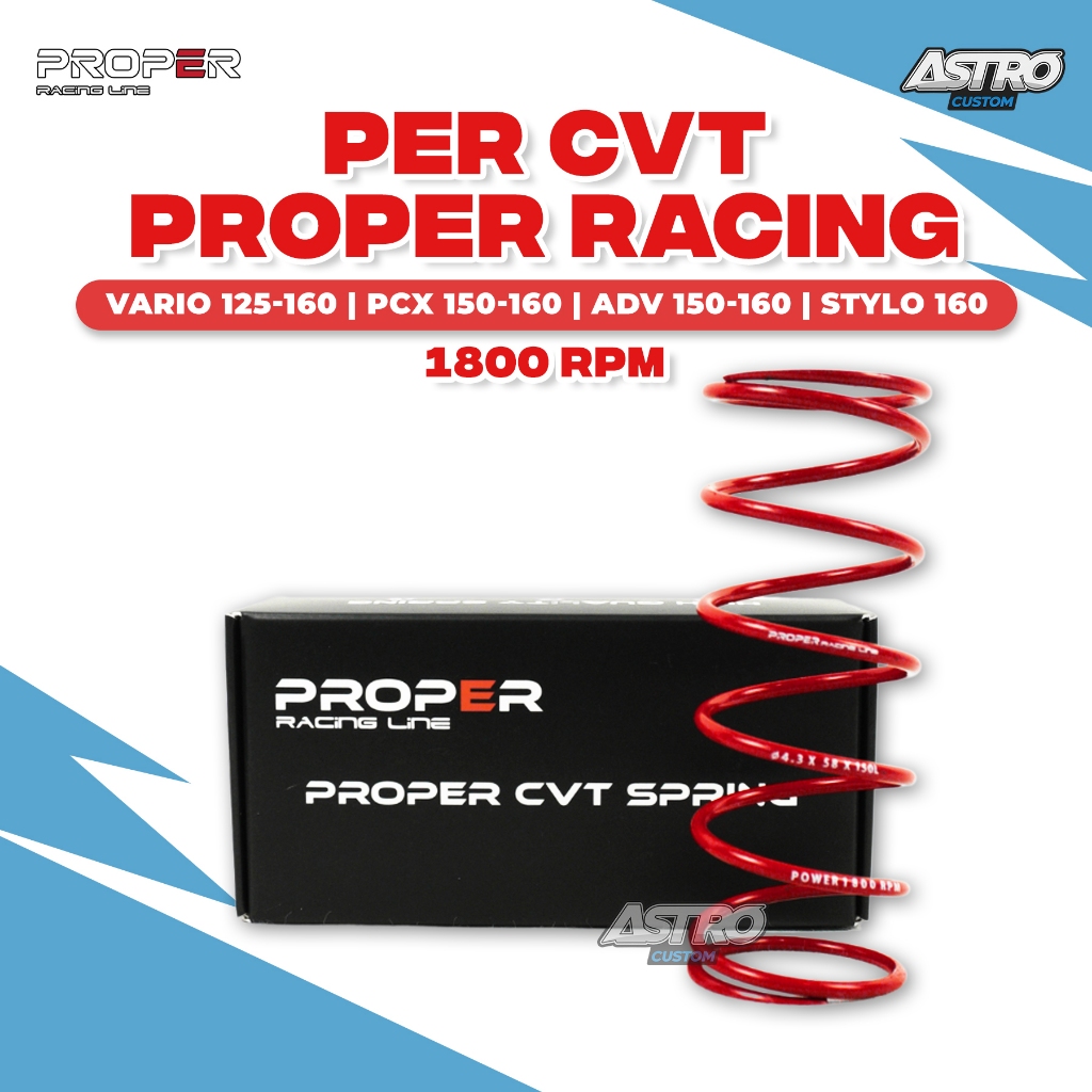 Jual Per CVT 1800 RPM Vario 125 150 PCX ADV 160 Stylo Proper Racing ...