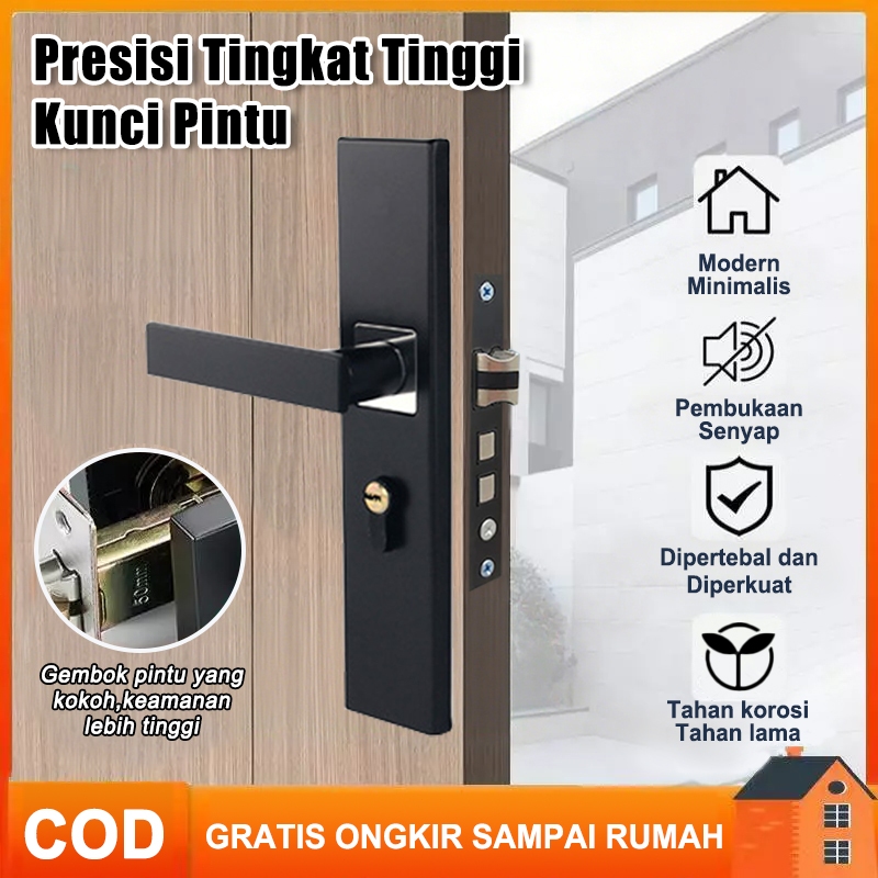 Kunci Pintu Premium - Gagang Erandle Elegan untuk Kamar Tidur, Desain Eropa Minimalis & Kualitas Tinggi
