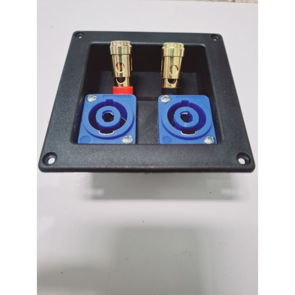 Jual Terminal Speaker Kotak in binding post gold pencet+soket