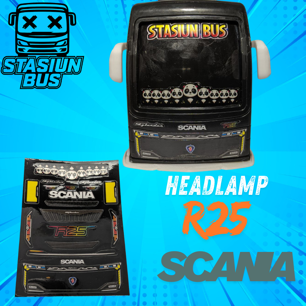 Jual STIKER HEADLAMP R25 SCANIA UNTUK MAINAN MINIATUR BUS RKC STIKER ...