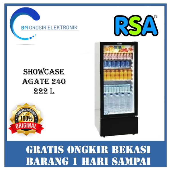 Jual RSA SHOWCASE AGATE 200 SHOWCASE 3 RAK 192 LITER | Shopee Indonesia