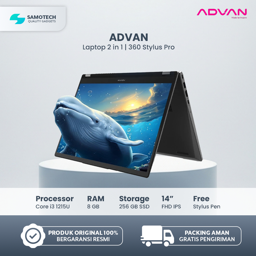 Jual ADVAN Laptop 360 Stylush Pro Laptop 2 IN 1 Touchscreen Intel Core ...