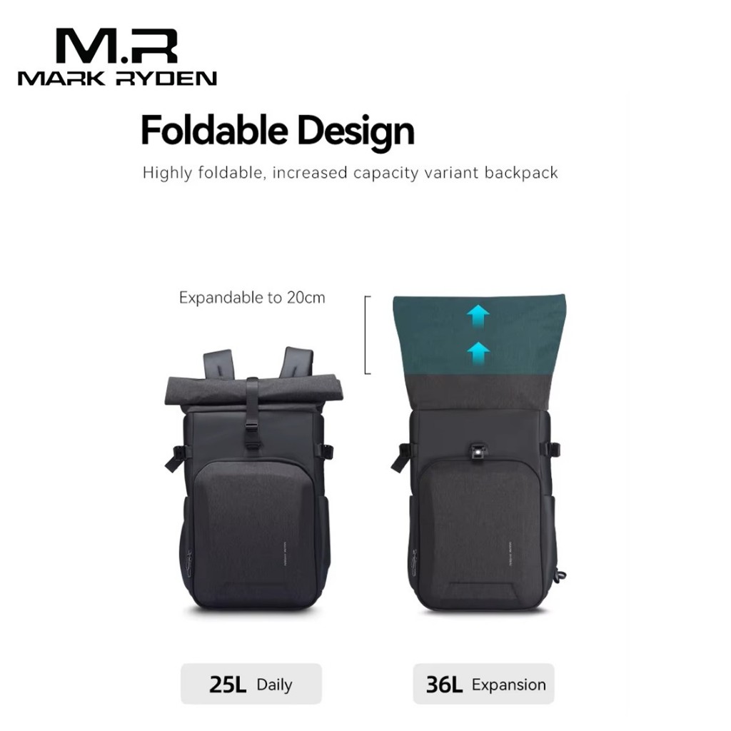 Jual Mark Ryden MR2913 Tas Backpack Ransel Bag Laptop 17 Foldable ...