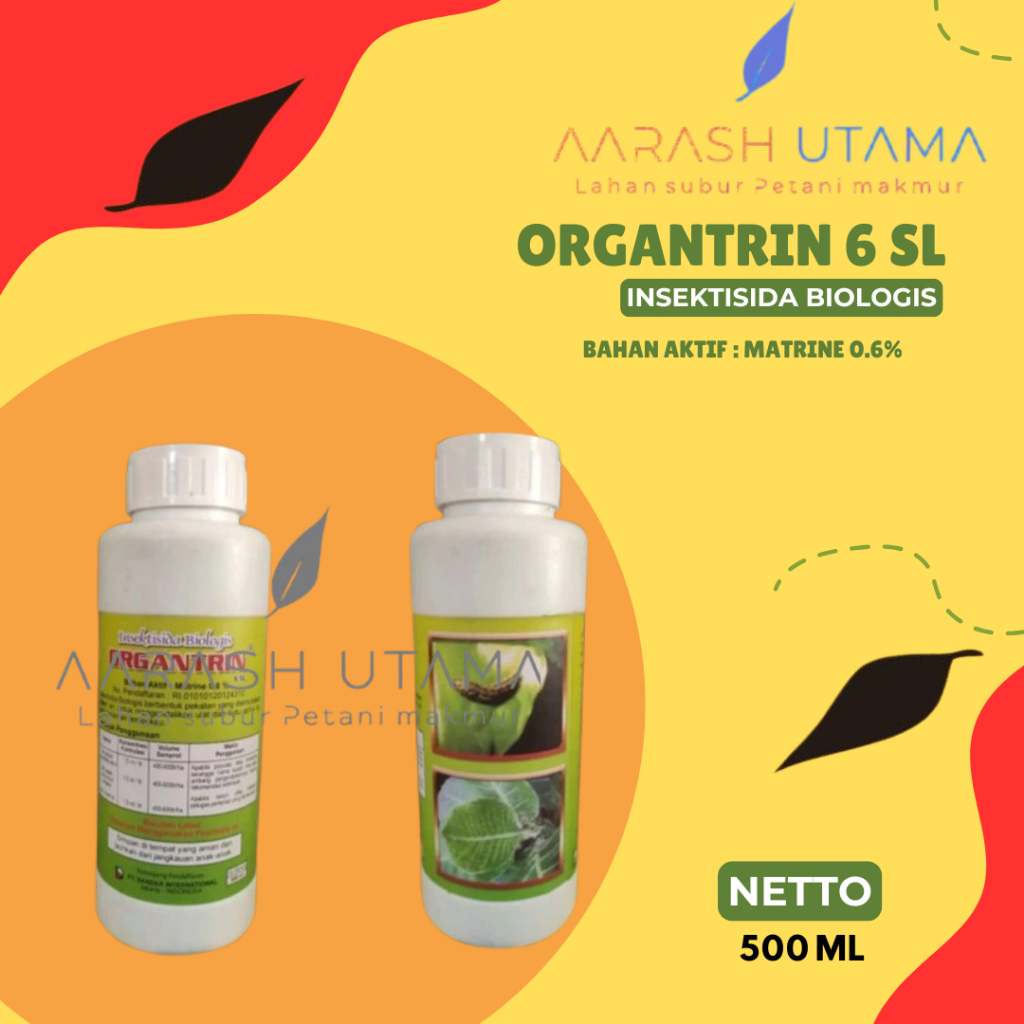 Jual INSEKTISIDA ORGANIK ORGANTRIN / MATRINE 0.6 % - 500ML | Shopee ...