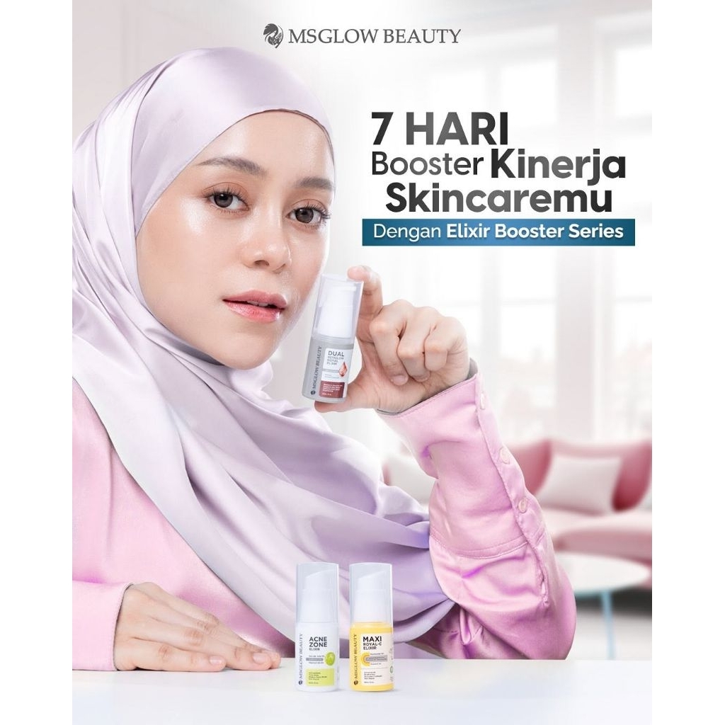 Jual Serum elixir Ms Glow acne zone maxi royal c dual retiglow ms glow ...