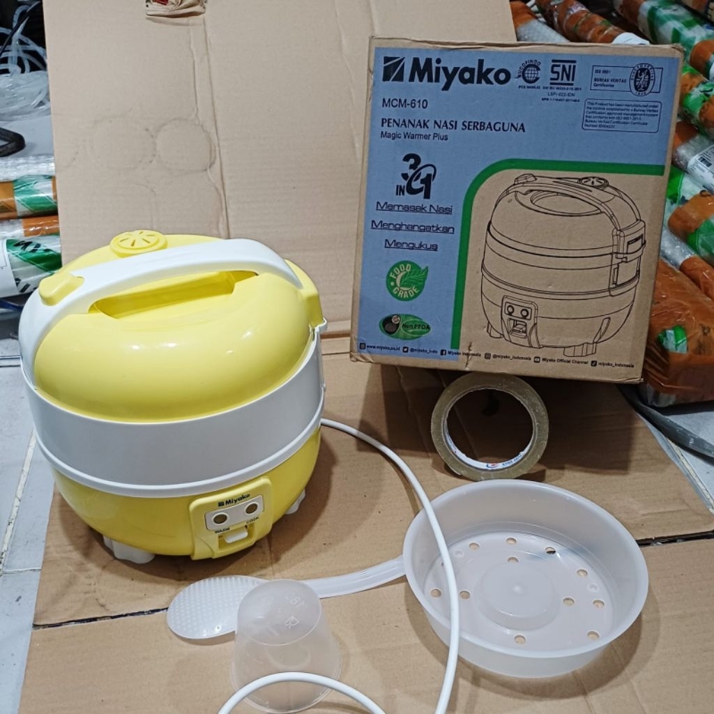 Jual magic com MIYAKO MCM 610 KAPASITAS 1 LITER KUNING PUTIH | Shopee ...