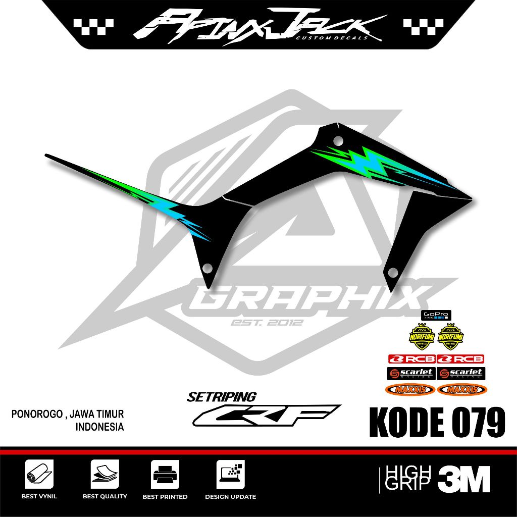 Jual STRIPING VARIASI HONDA CRF 150 L KODE 079 / STICKER LIST VARIASI ...