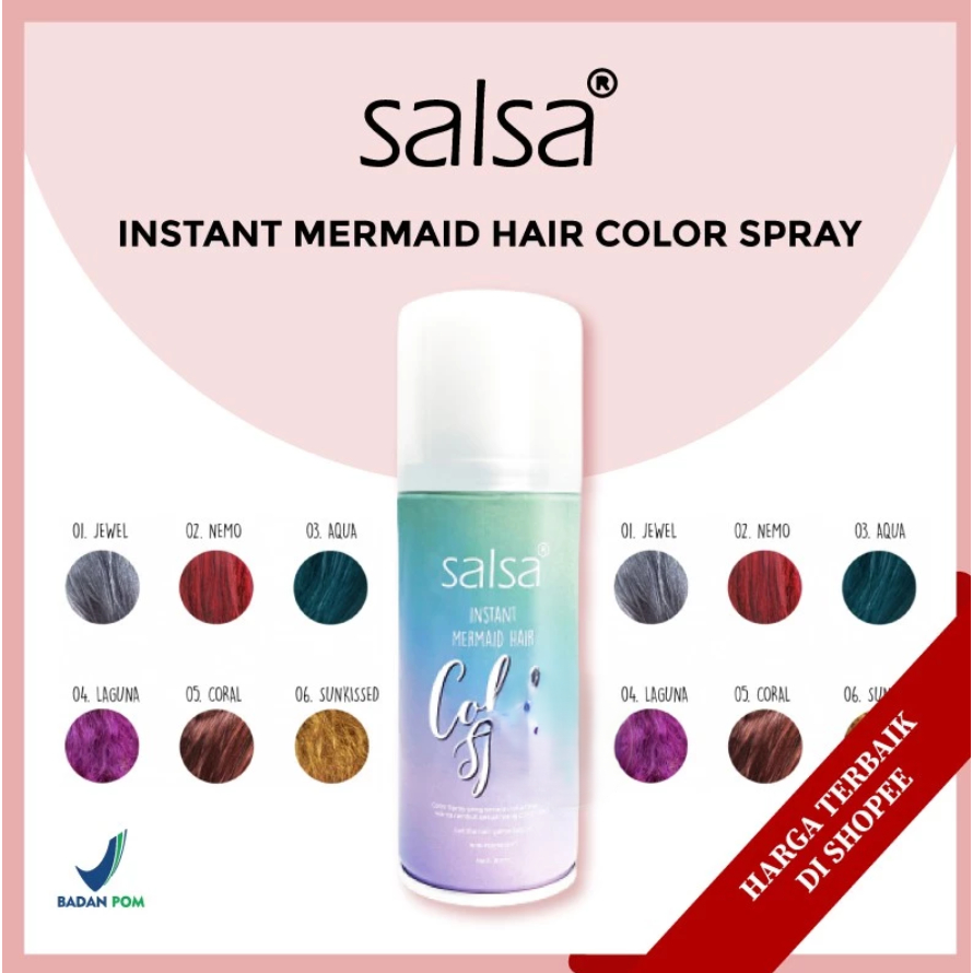 Jual SALSA Instant Mermaid Hair Color Spray | Semir Rambut Temporary ...