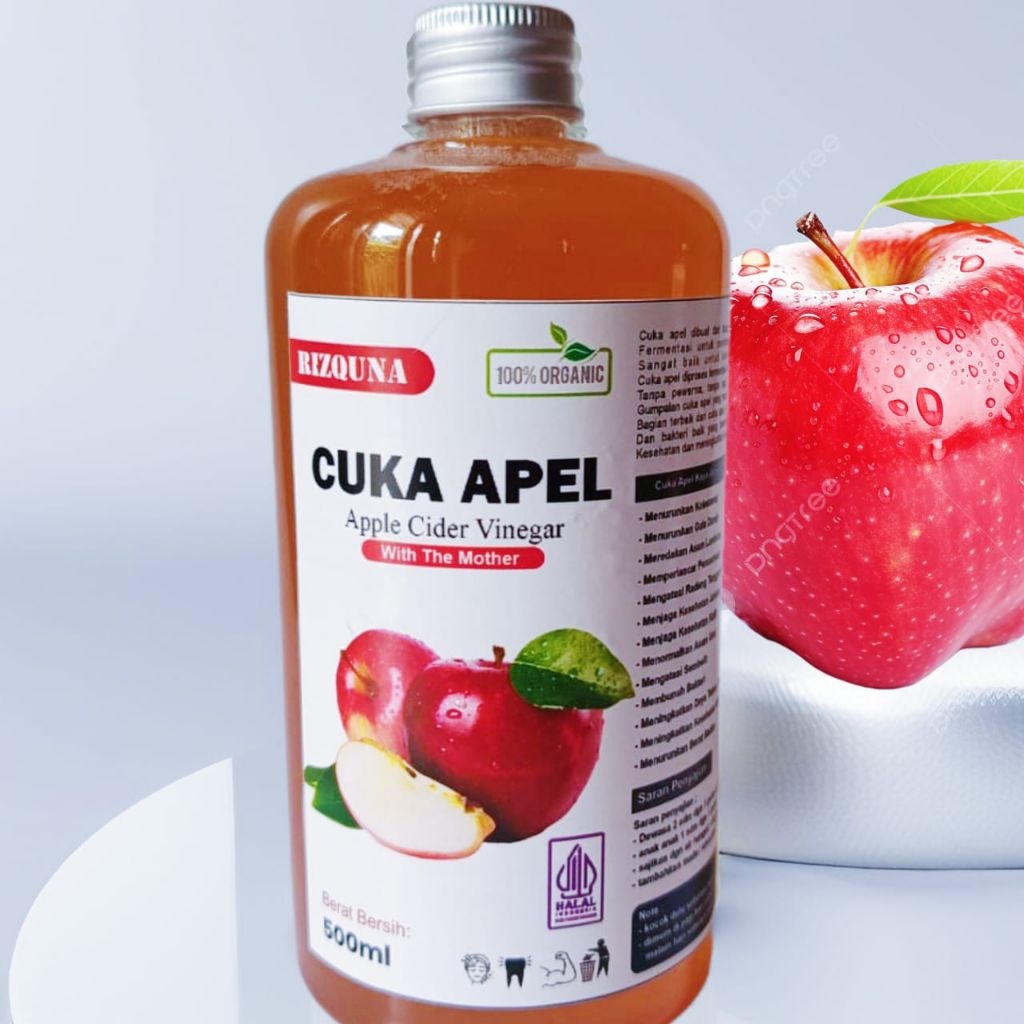 Jual paket 2 in 1 cuka nanas 500ml + cuka apel 500ml - RIZQUNA - paket ...