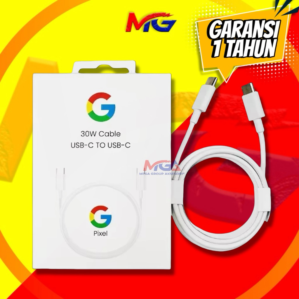 Jual Kabel Data Gogle Pixel Type C to C Fast Charging Max 30W ORI 100% ...