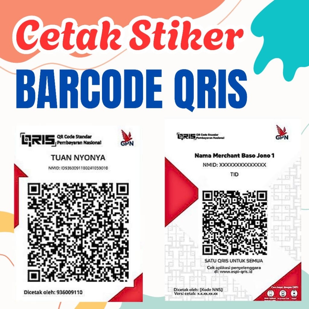 Jual Cetak Stiker QRIS Anti Air | Shopee Indonesia