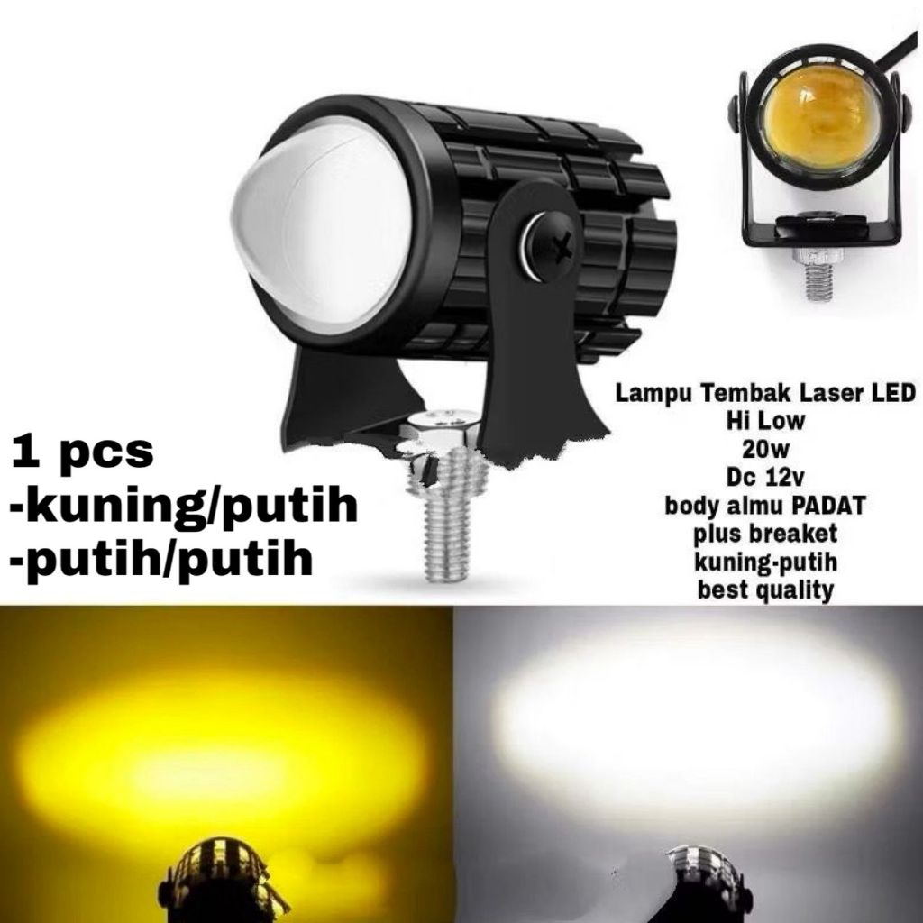HARGA GROSIR Lampu tembak laser D2 foglamp cahaya putih kuning dan putih putih cocok motor mobil dll