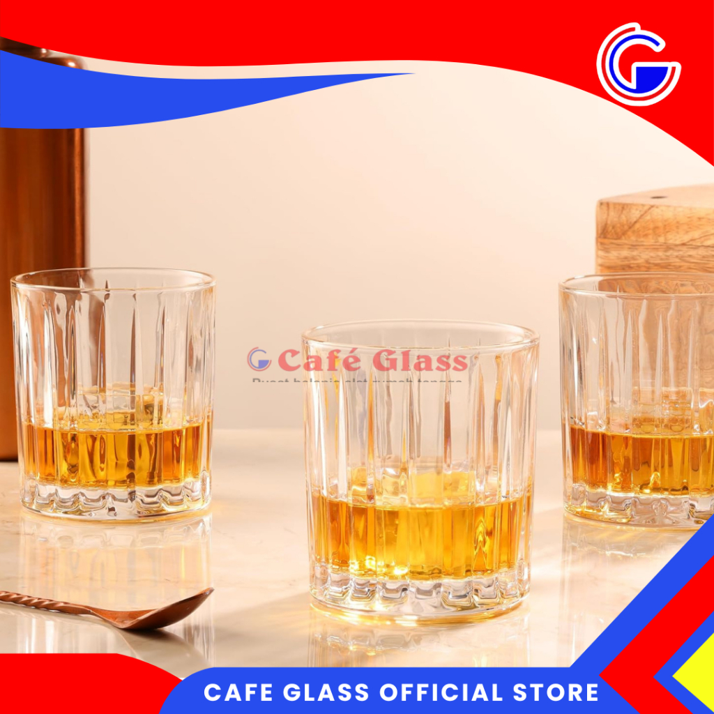 Gelas Minum Majestic 355Ml Isi 6 Pcs I Gelas Tumbler Kaca Elegan I Gelas Kristal Bening Tebal I Glass Tumbler Majestic I Btl-2128