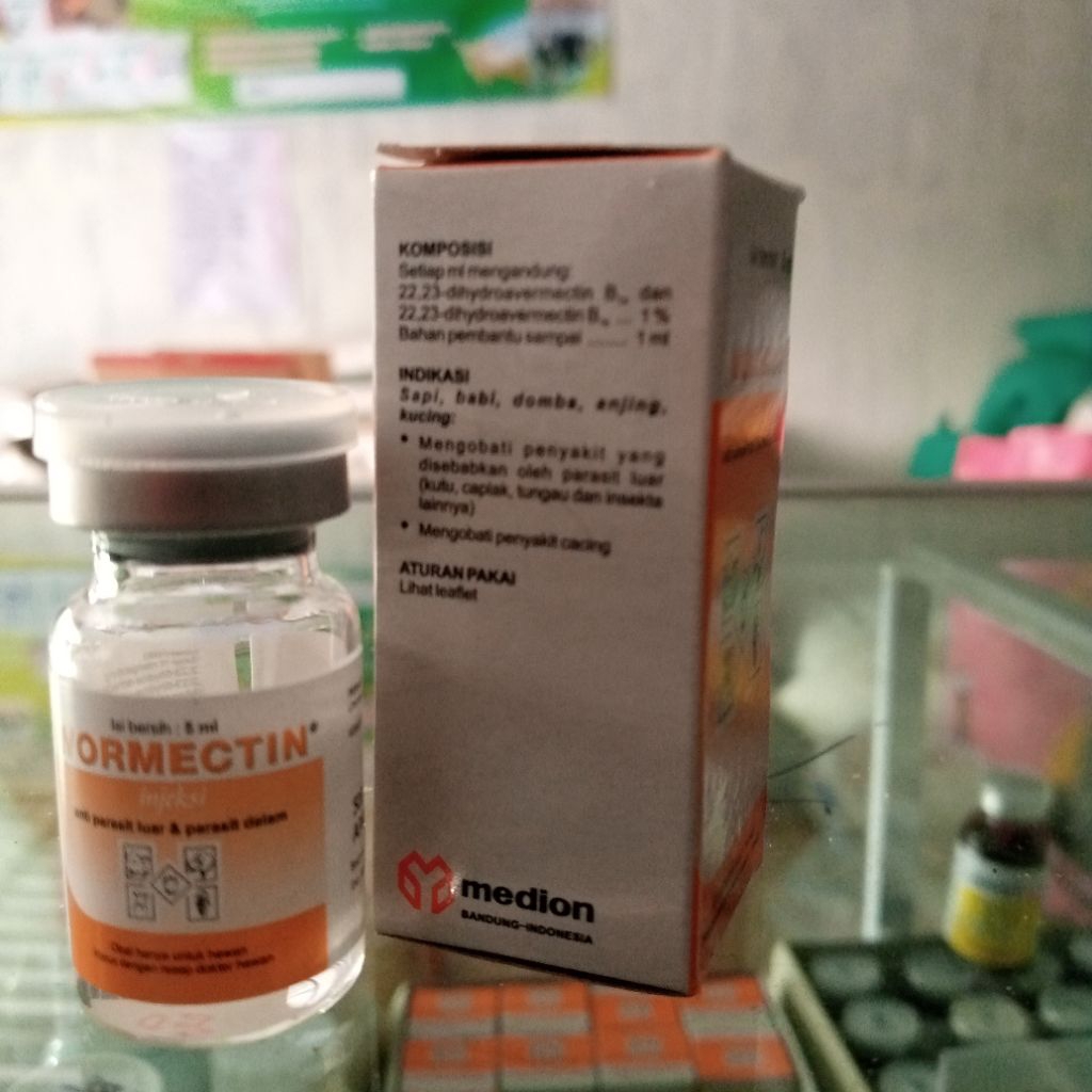 Jual WORMECTIN INJEK 5 ml - Anti parasit luar & dalam - Obat Suntik ...