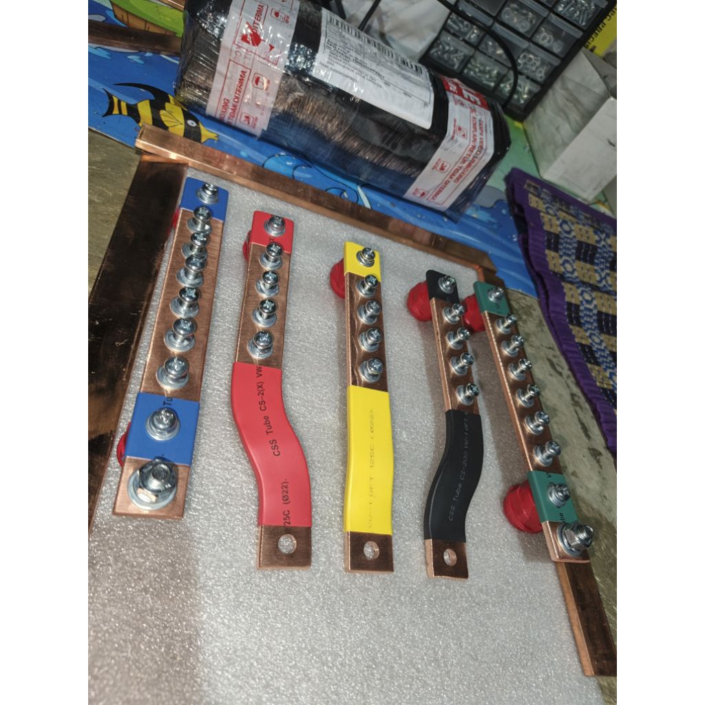 Jual SEPAKET BUSBAR 5×25 RSTN DAN GROUND PANJANG 20CM UNTUK MCCB 200A ...