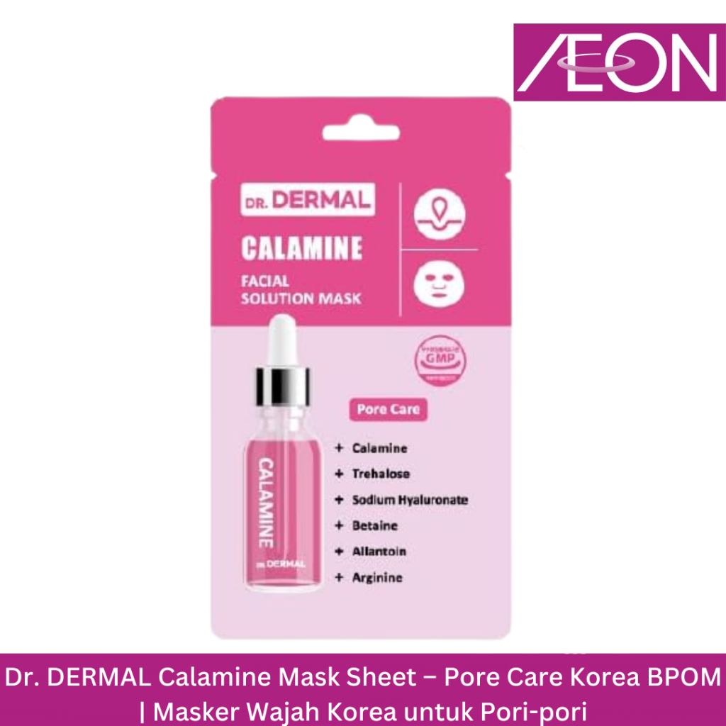 Jual Dr. DERMAL Calamine Mask Sheet – Pore Care Korea BPOM | Masker ...