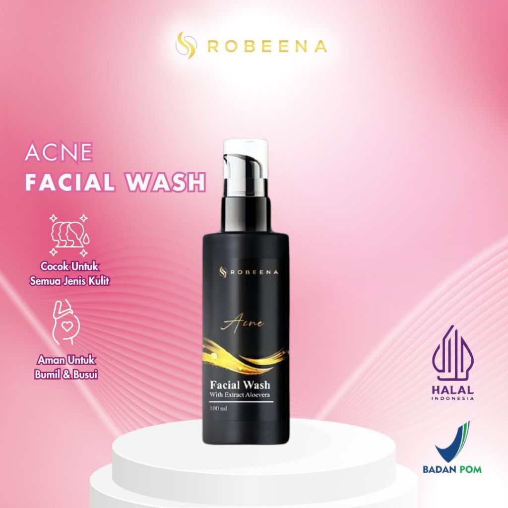 Jual Robeena Facial Wash Aloe Barbadensis Extract 100ml Face Wash Untuk ...