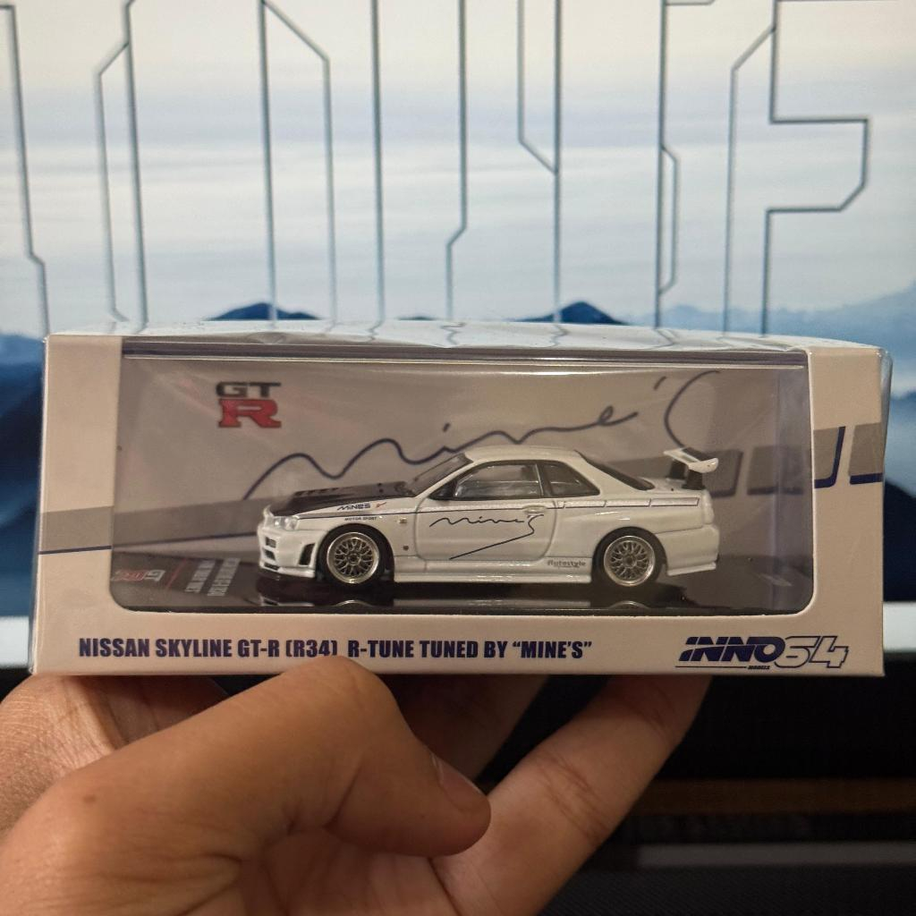 Jual INNO64 NISSAN SKYLINE GT-R R34 MINE'S Black Carbon | Shopee Indonesia