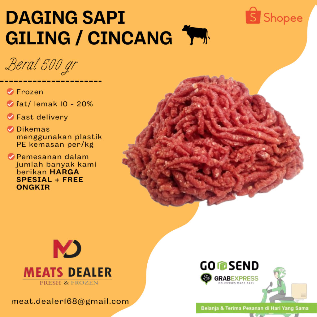 Jual Daging sapi giling cincang / minced ground beef 500g | Shopee ...