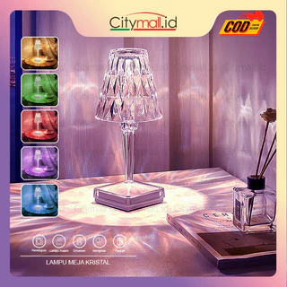 Lampu Meja Kristal LED 10W RGB Lampu Hias Tidur Berlian Crystal Aesthetic