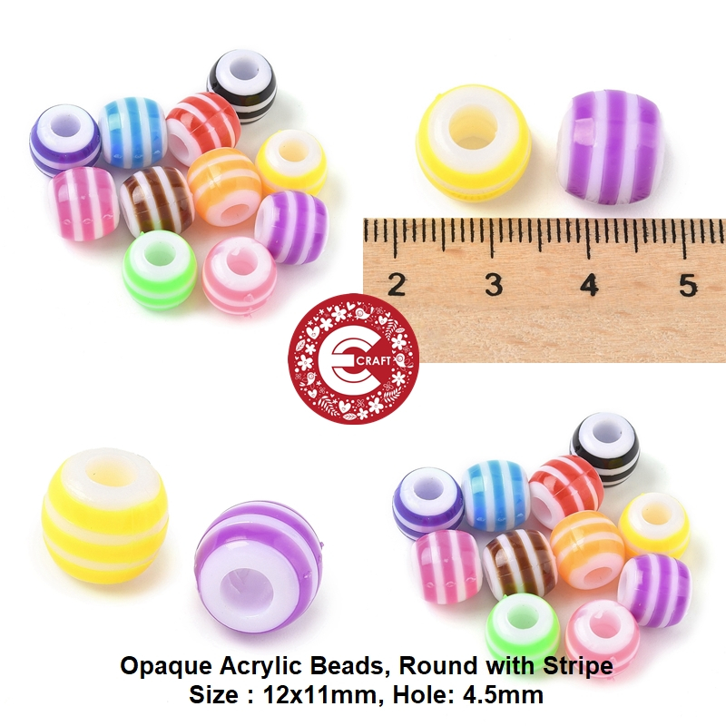 Jual MANIK-MANIK AKRILIK GARIS STRIPE 12x11mm, Hole: 4.5mm | Shopee ...
