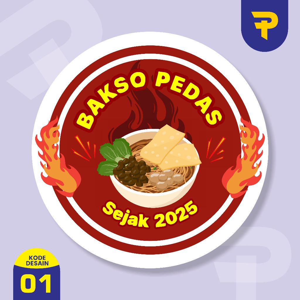 Jual stiker label kemasan bakso mie ayam | Shopee Indonesia