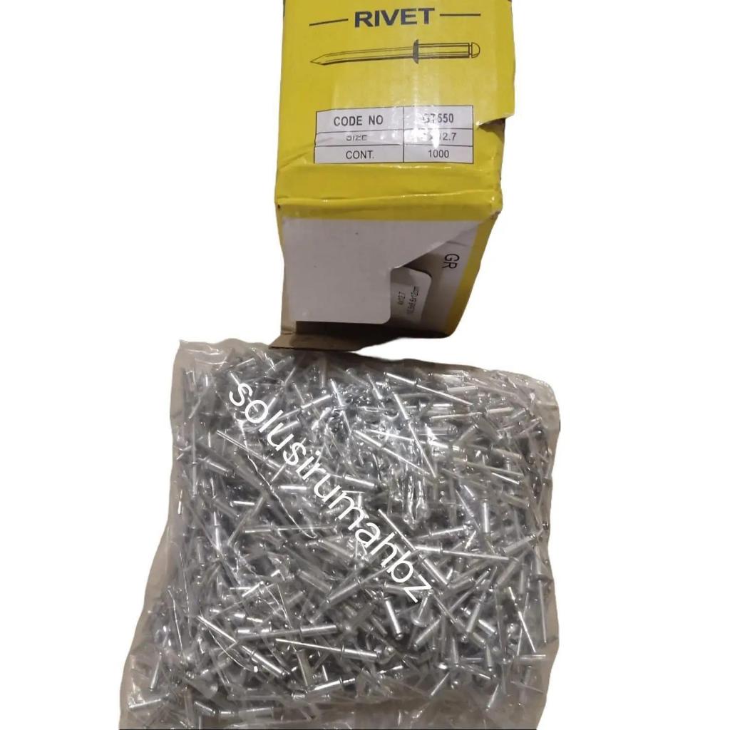 Jual Rivet 1 Kotak Paku Rivet 550 Ukuran 4mm x 12.7mm 1000PCS 1000 P ...