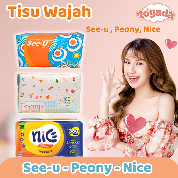 Jual Tisu Nice 180 sheet 2Ply Tisu Murah Promo Peony & Tisu Facial Nice ...