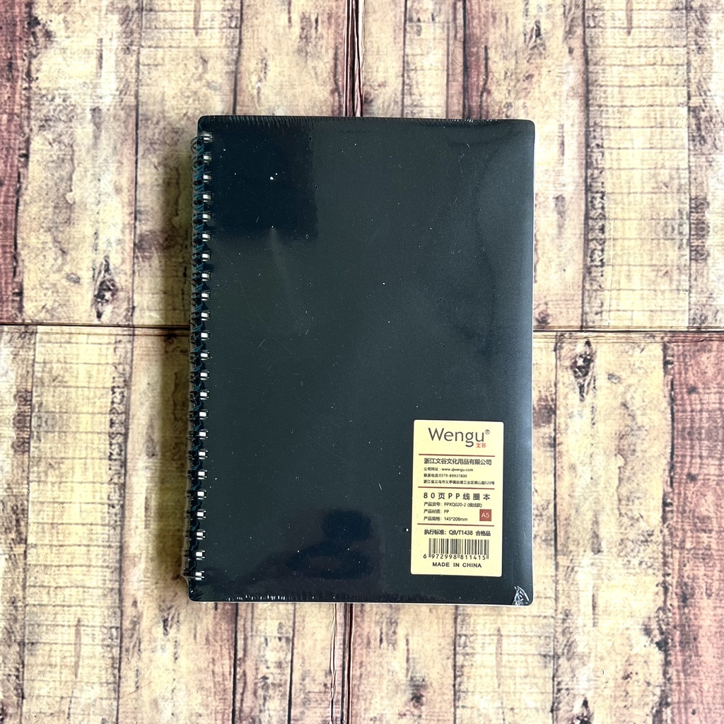 Jual NOTEBOOK SPIRAL A5 WENGU PPXQ020-2 HITAM | Shopee Indonesia