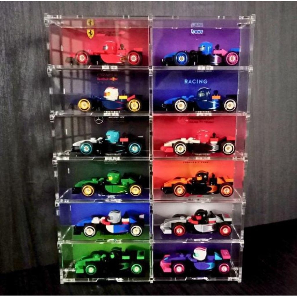 Jual Acrylic Case for LEGO F1 Mini 71049 Complete Set (12 Cars ...