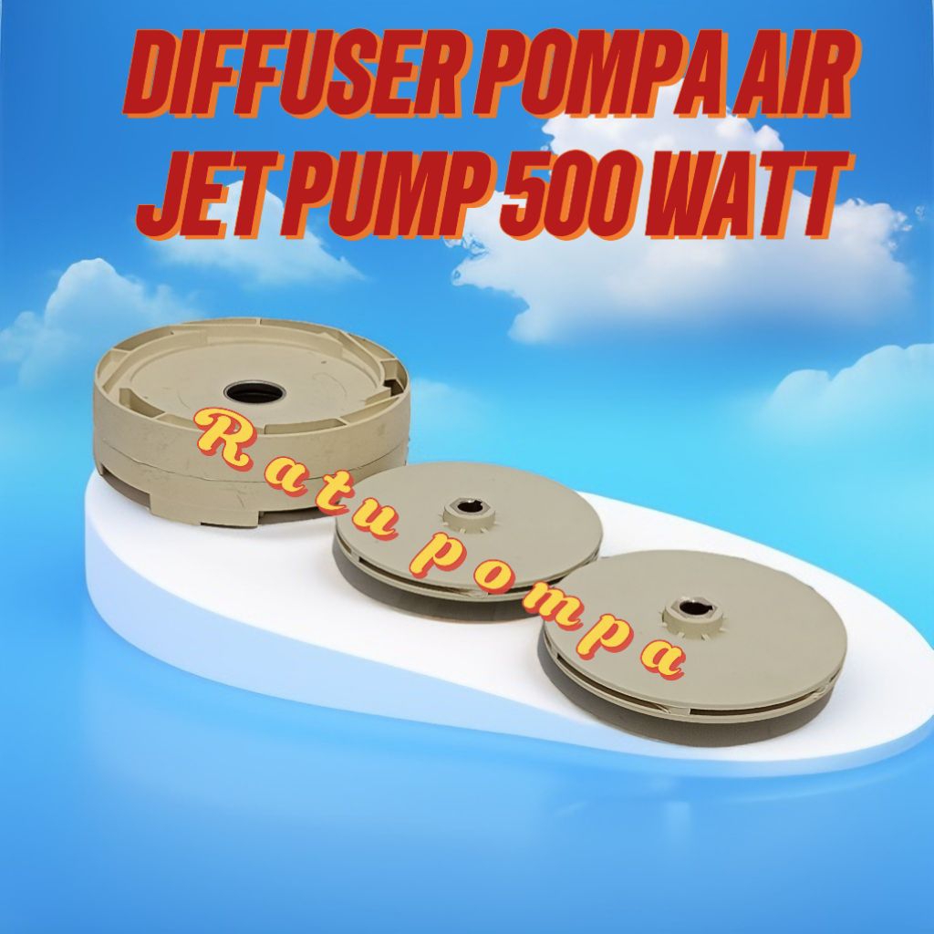 Jual DIFFUSER & IMPELLER POMPA AIR JET PUMP 500 WATT, HARGA SET / SPARE ...