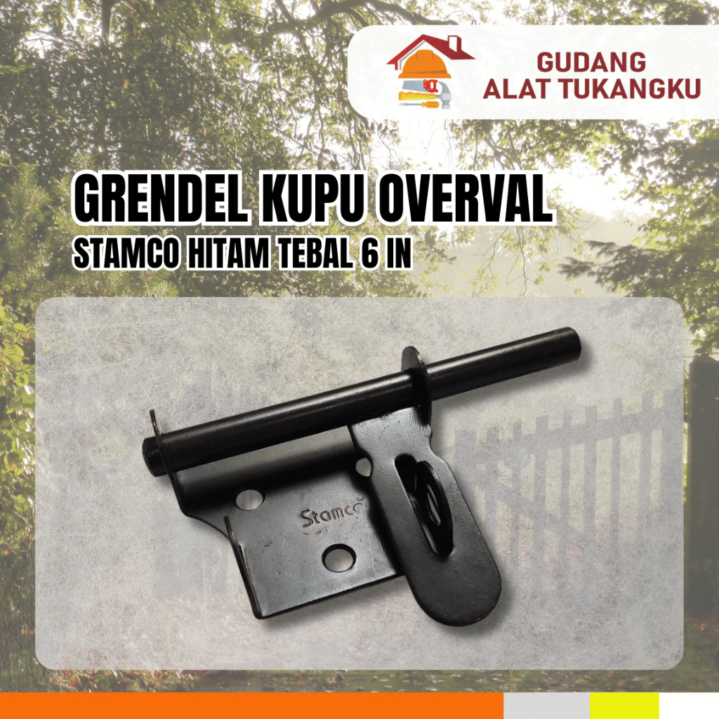 Jual STAMCO GRENDEL KUPU OVERVAL HITAM TEBAL 6 IN | Shopee Indonesia