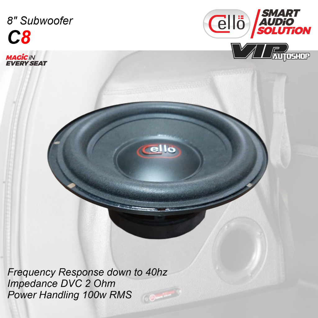Jual Cello Subwoofer Bass Mobil C 8 Inch Speaker 100W RMS | Shopee ...