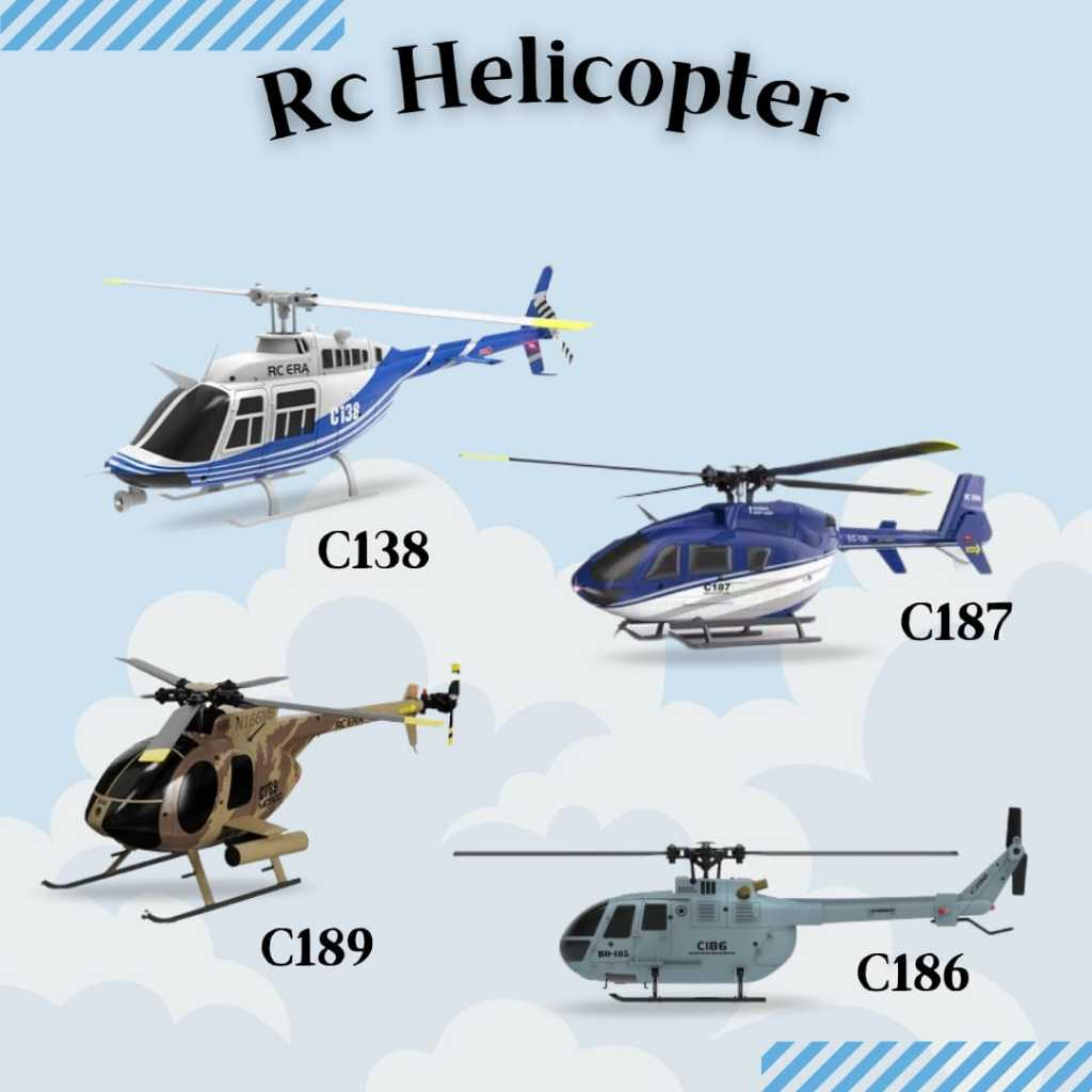Jual RC Helicopter C138 C186 C187 C189 C190 B105 4CH 2.4G 6 Axis Gyro ...