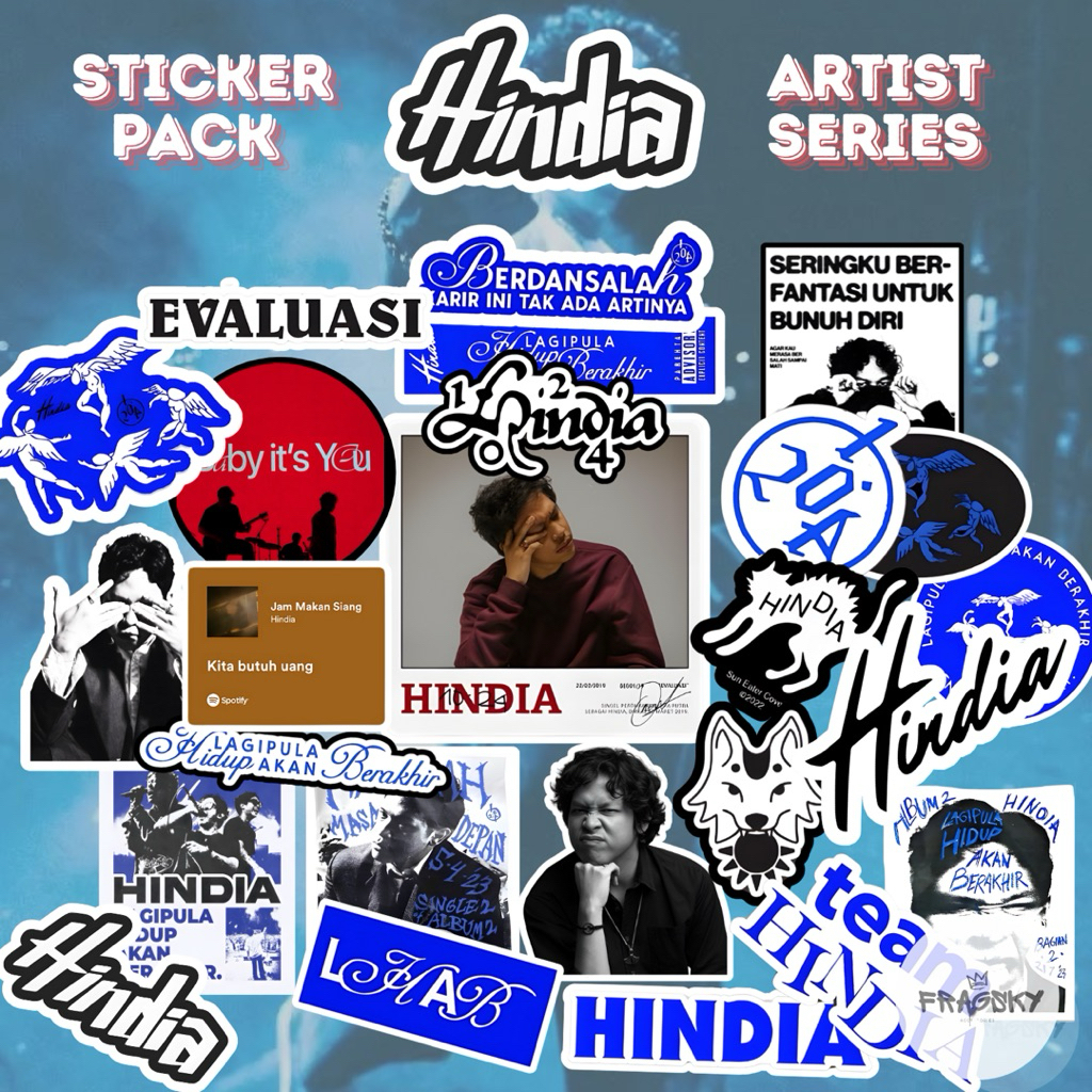 Jual Fragsky - 20&25 Pcs Sticker Spesial Series Hindia Baskara Putra ...