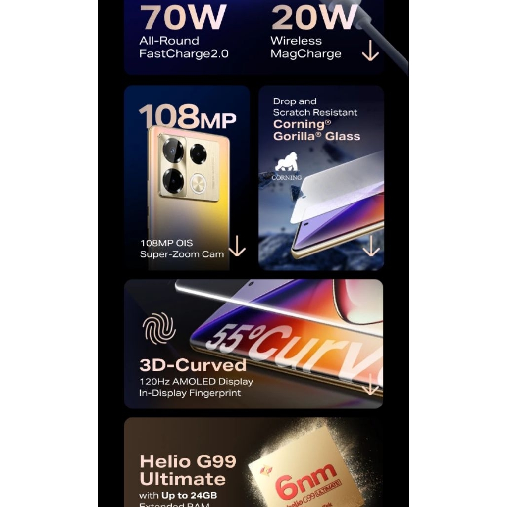 Jual Infinix Note 40 Pro 4G 8/256GB | Note 40 Pro 5G 8/256GB Garansi ...