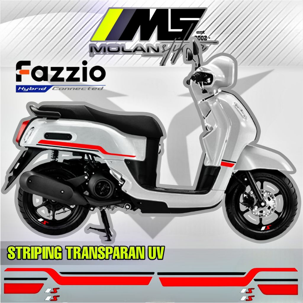 Jual Decal Sticker Striping Variasi Transparan Uv Fazzio 125 Striping ...