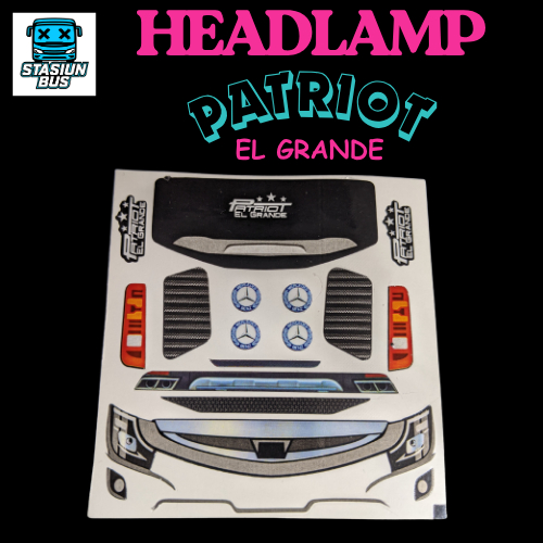 Jual STICKER MAINAN BUS HEADLAMP MINIATUR BUS RKC PATRIOT STIKER LAMPU ...